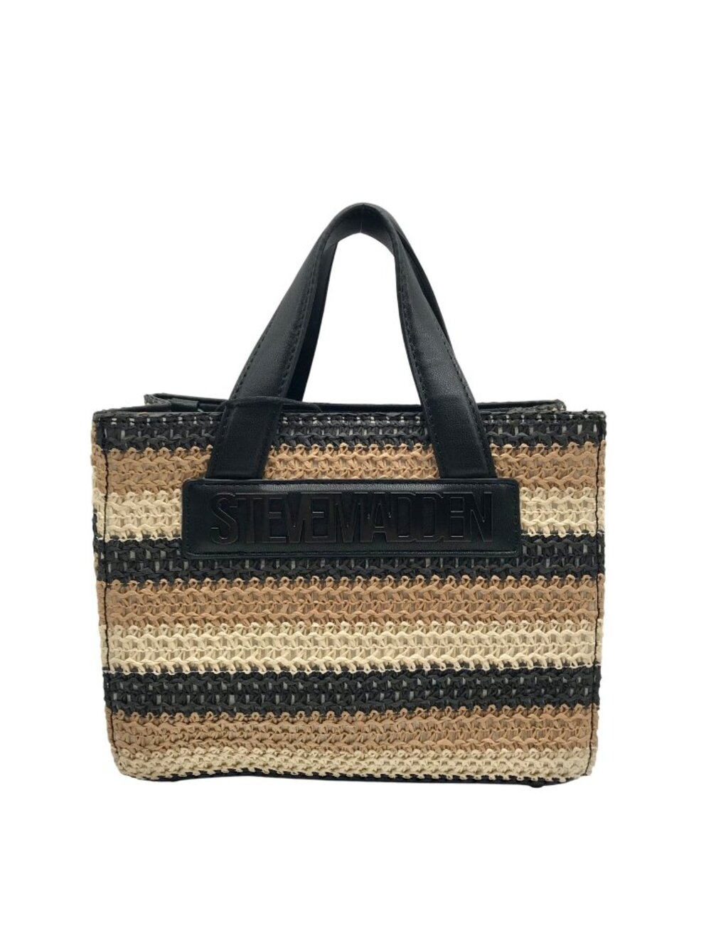 Steve Madden Beige Raffia Bflores Mini Tote With Wallet